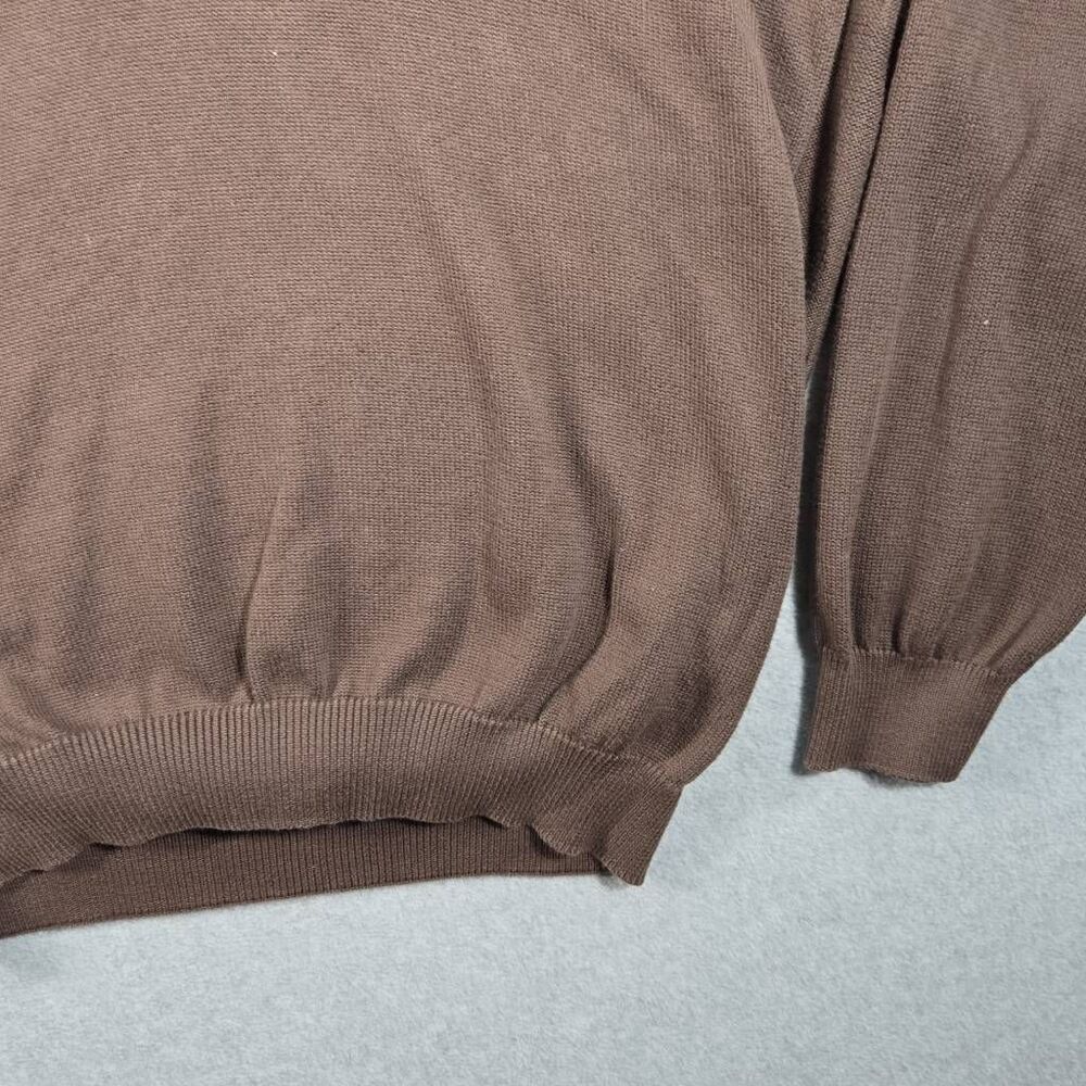 Lacoste Sweater Knit Vneck Size 7 2XL Brown - Picture 3 of 10